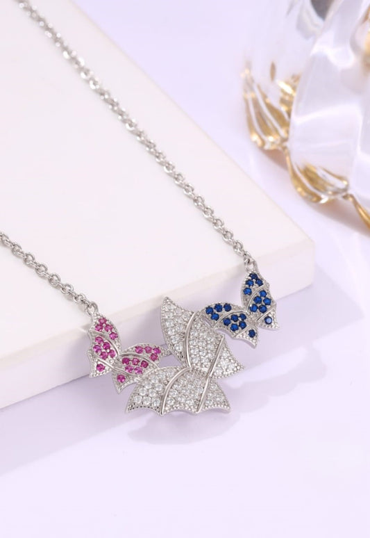 Three Butterfly Pendant - TA18102R