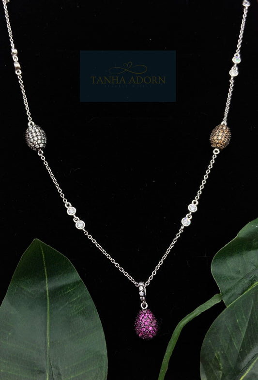 Multi-Gemstone Chain Necklace - TA24266R