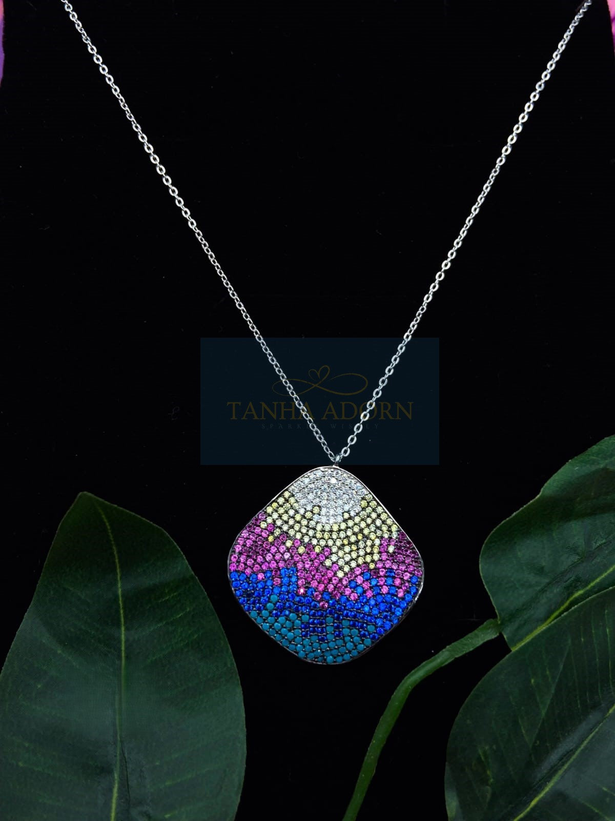 Vibrant Gemstone Pendant Necklace - TA24267R